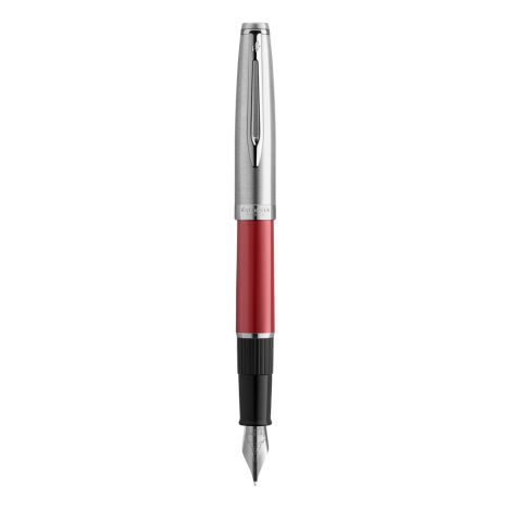 Pióro Wieczne Waterman Embleme Red M z chromowanym wykończeniem